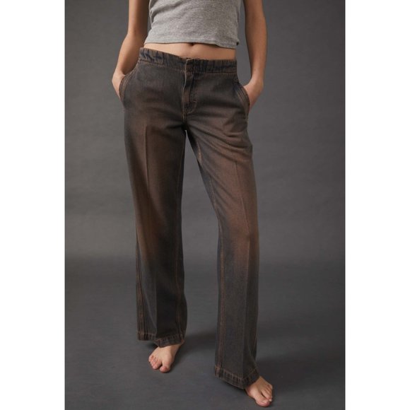 NWOT Free People Castella Low Rise Jeans / Back Alley Blue - Picture 1 of 8